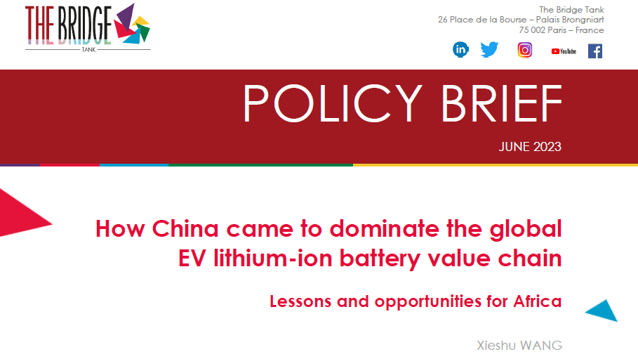Policy Brief – Comment la Chine est parvenue à dominer la chaîne de valeur mondiale des batteries lithium-ion automobiles